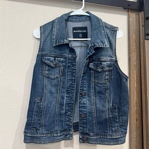 Maurices Classic Blue Denim Vest